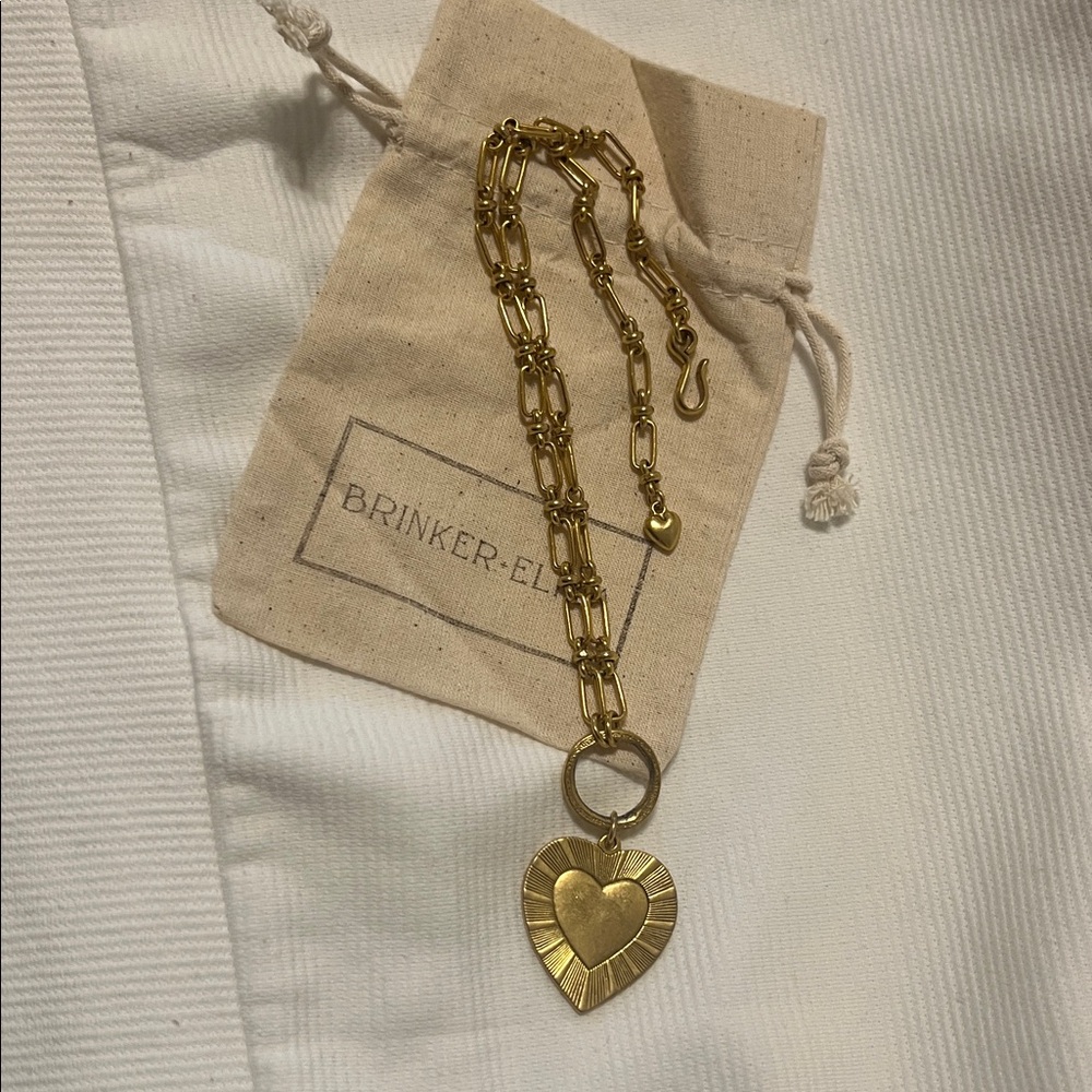 Brinker + Eliza Gold Heart The Best Is Yet To Come Necklace